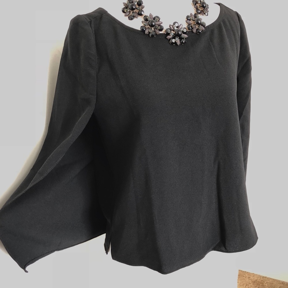 Cape Blouse Top Shirt
